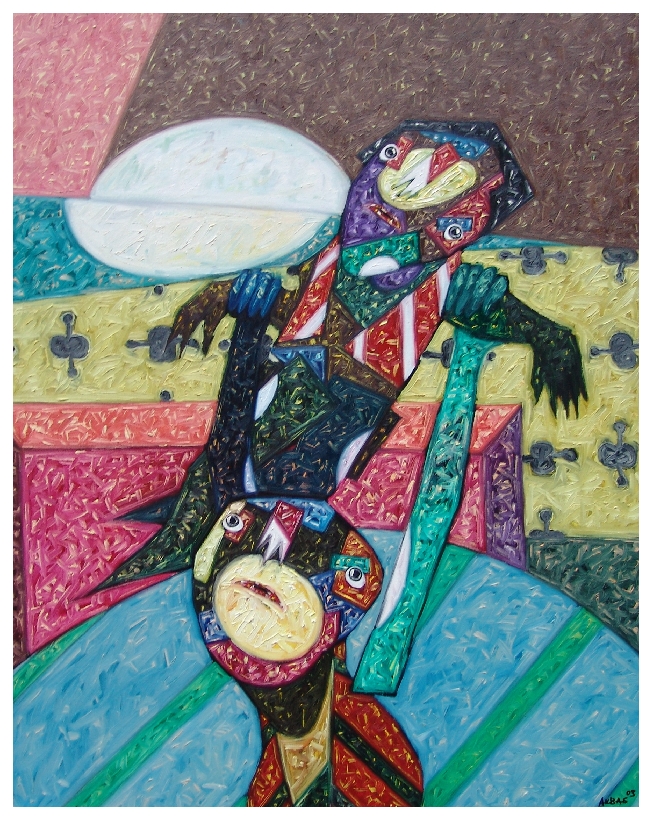 On the shoulders - 73x92cm - 2003 - Oil on canvas