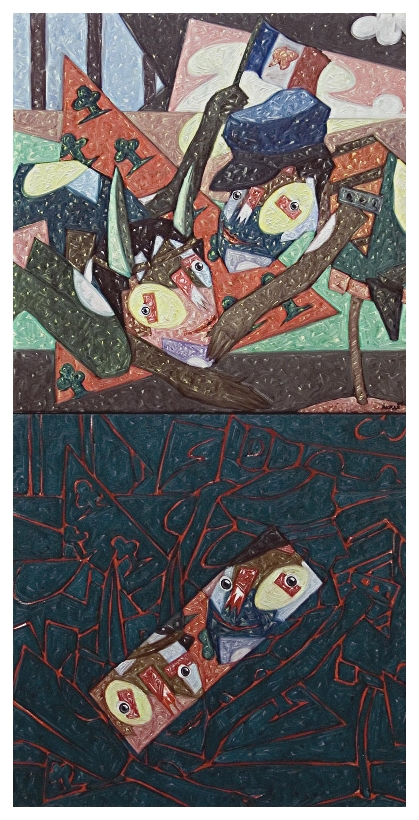 Commander and rabbit  - 60x120cm - 2006 - Oil on canvas