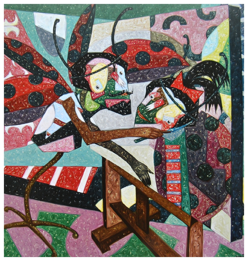 Painter Ladybug - 120x120cm - 2007 - Oil on canvas